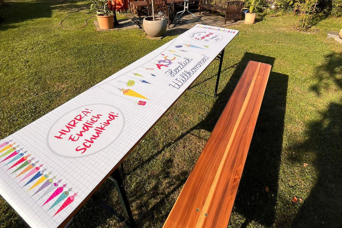 Personalisierte Tischdecke "Schulanfang"