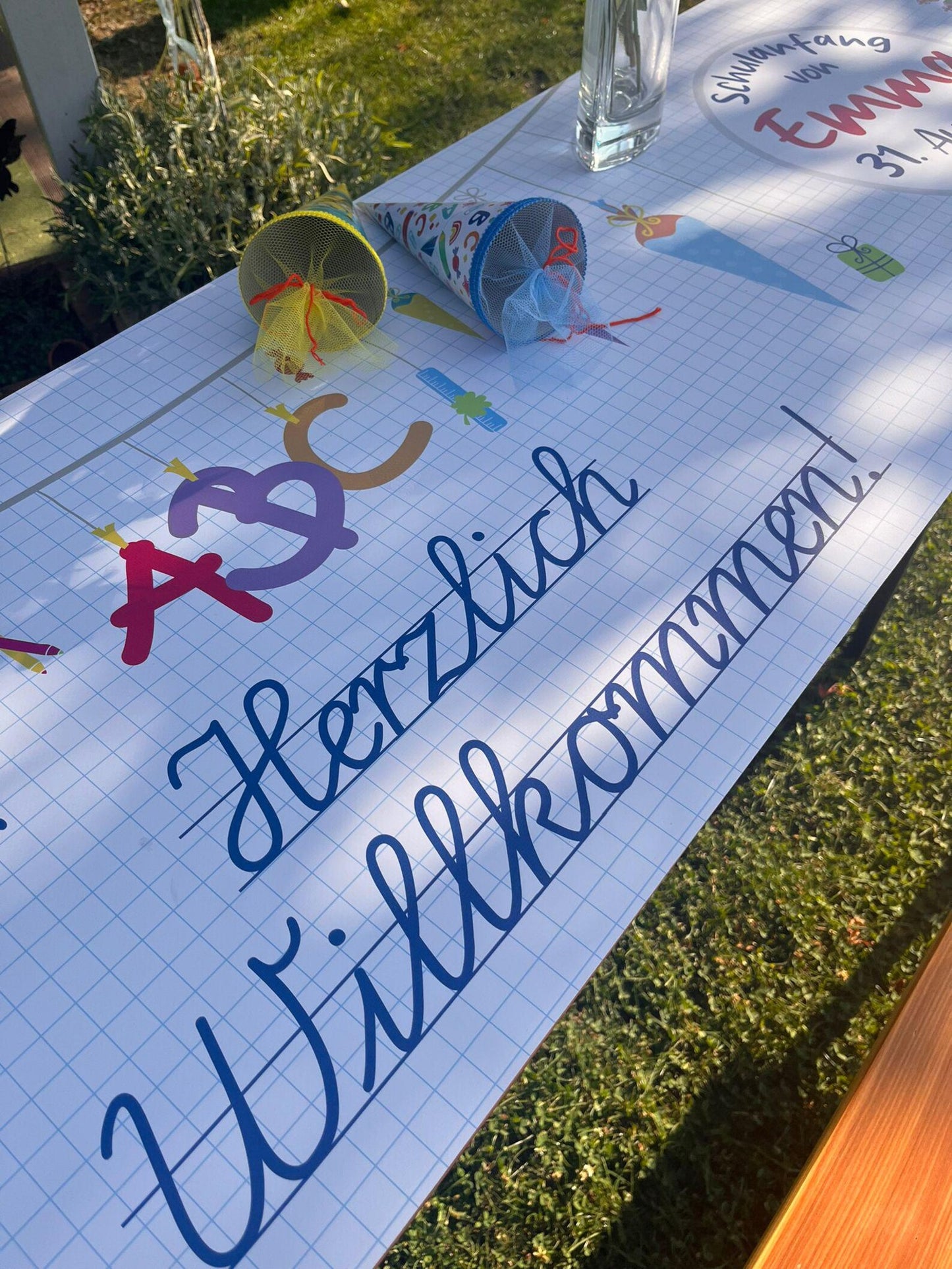 Personalisierte Tischdecke "Schulanfang"