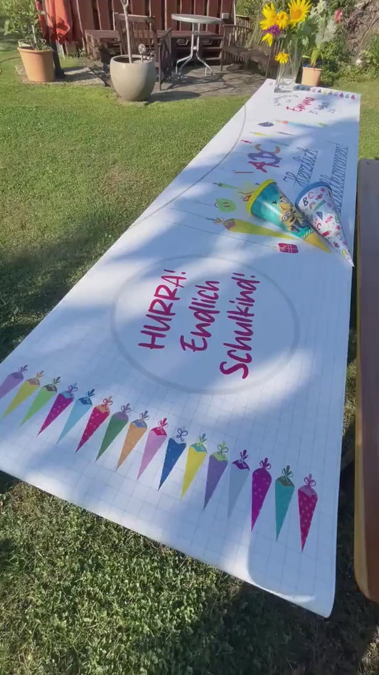 Personalisierte Tischdecke "Schulanfang"